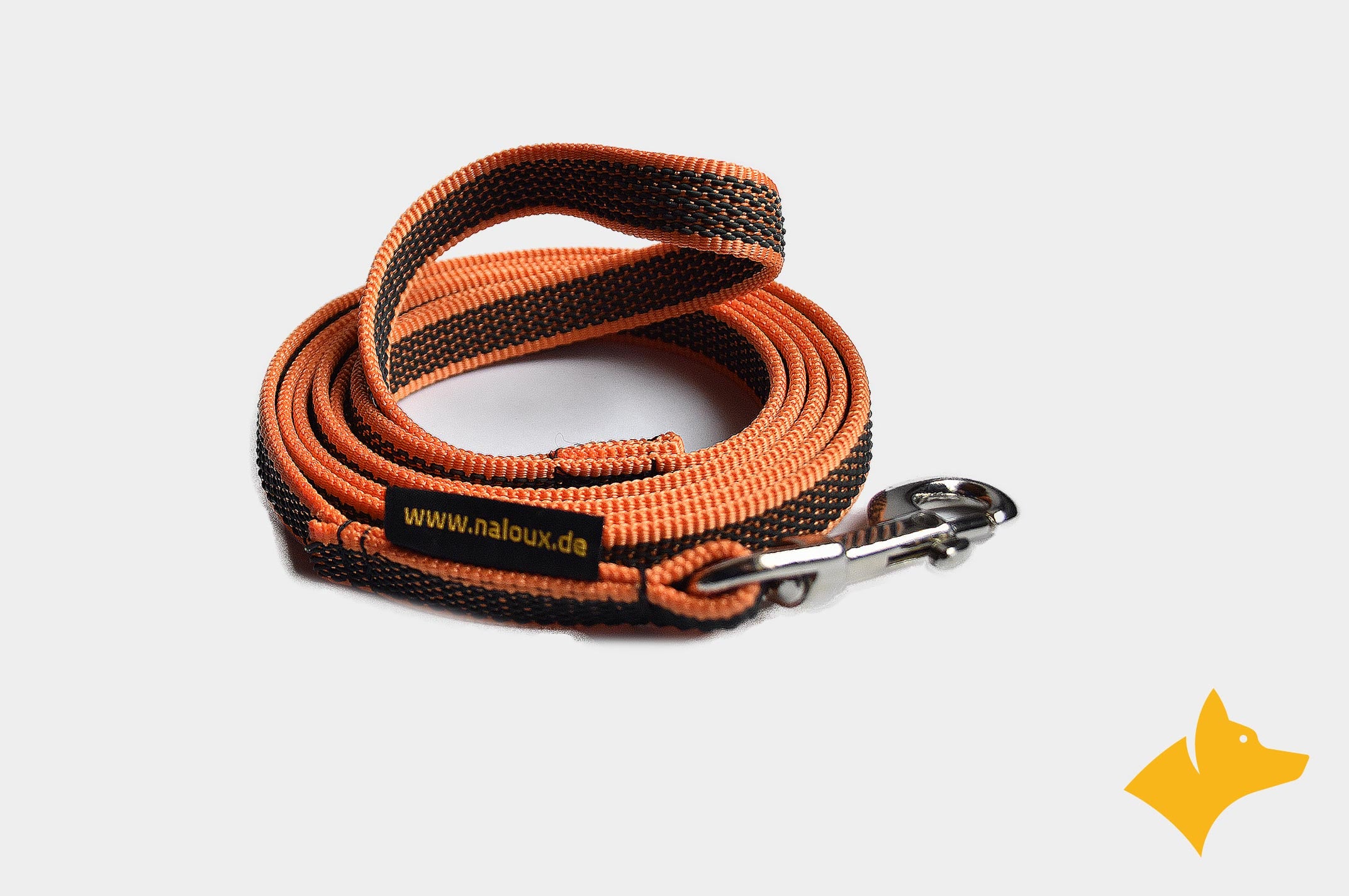 2 meter lead with orange hand strap, rubberized