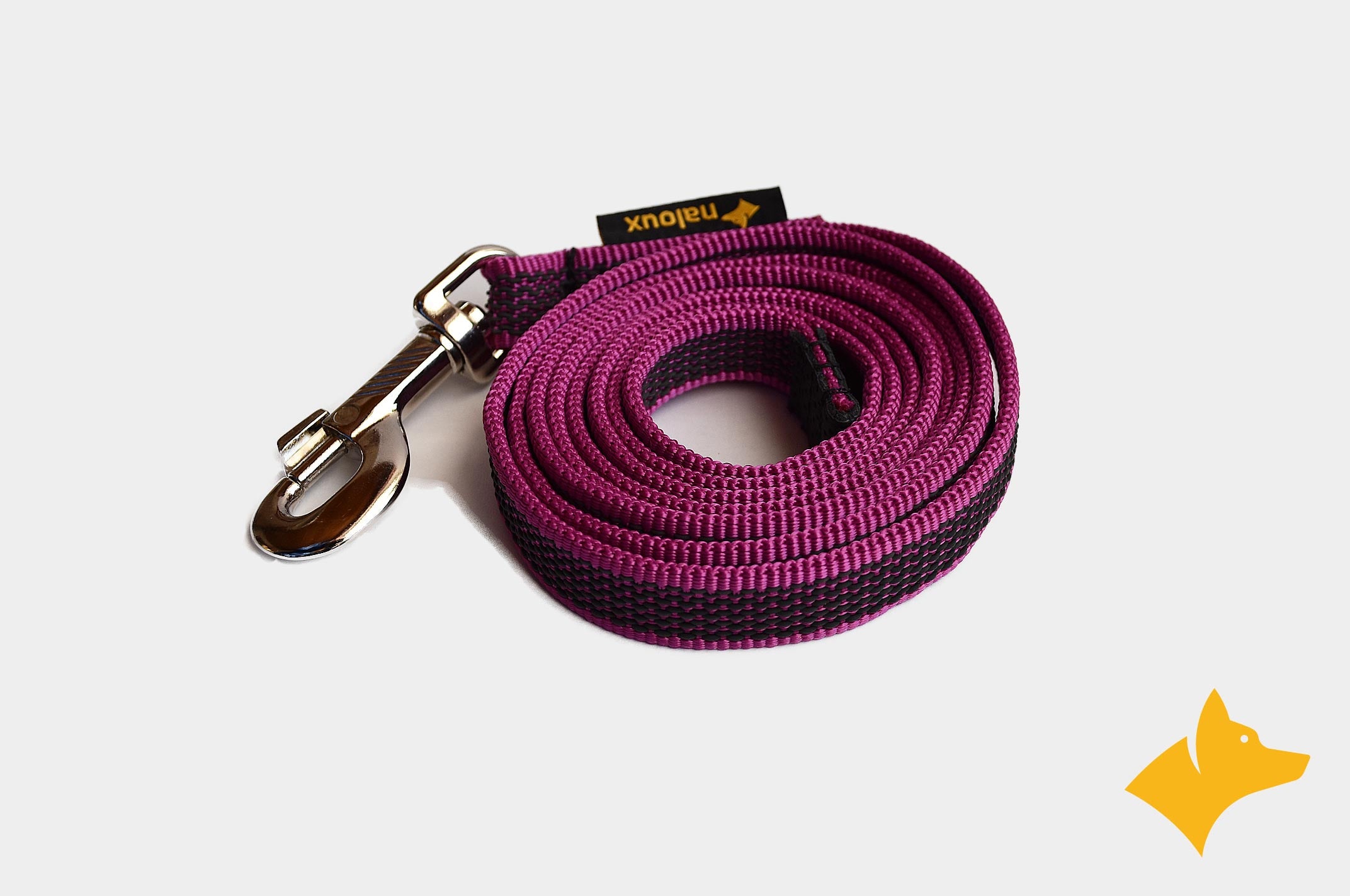 2 meter pink leash, rubberized