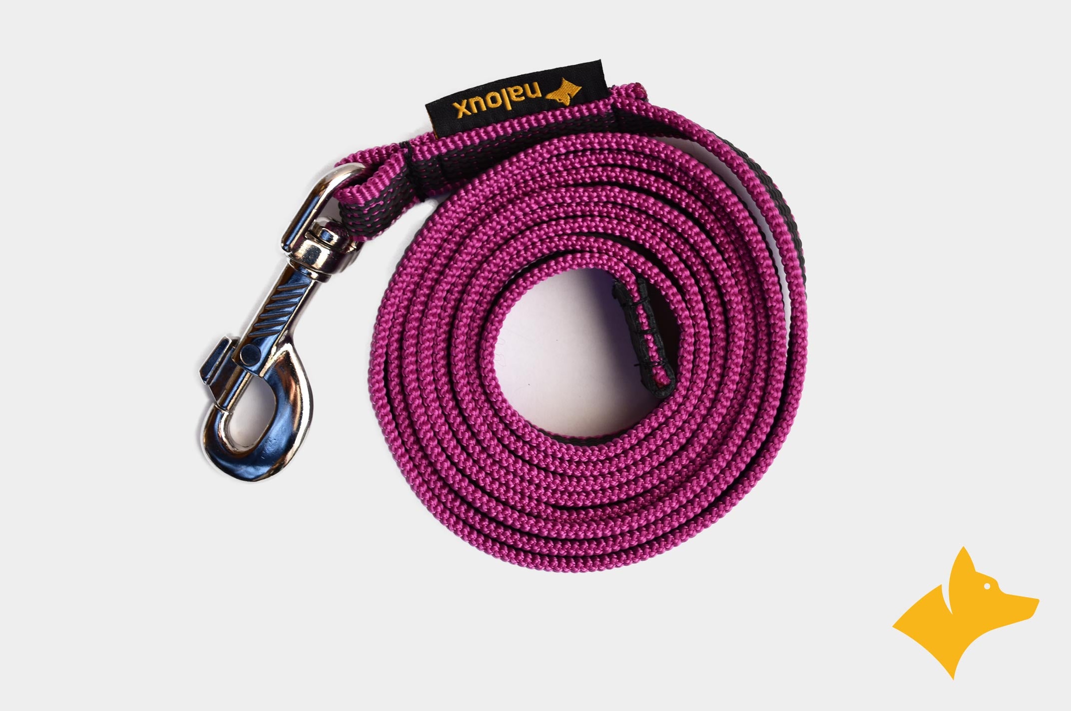 2 Meter Führleine pink, gummiert