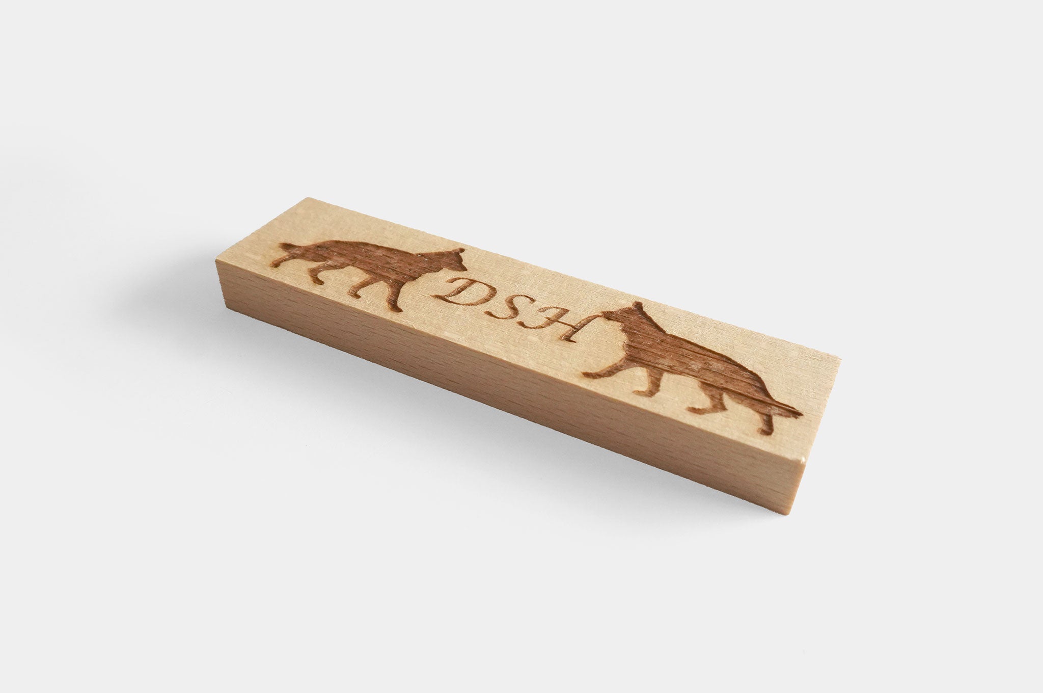 Schäferhund Motiv - DSH stehend (Holz-Buche)