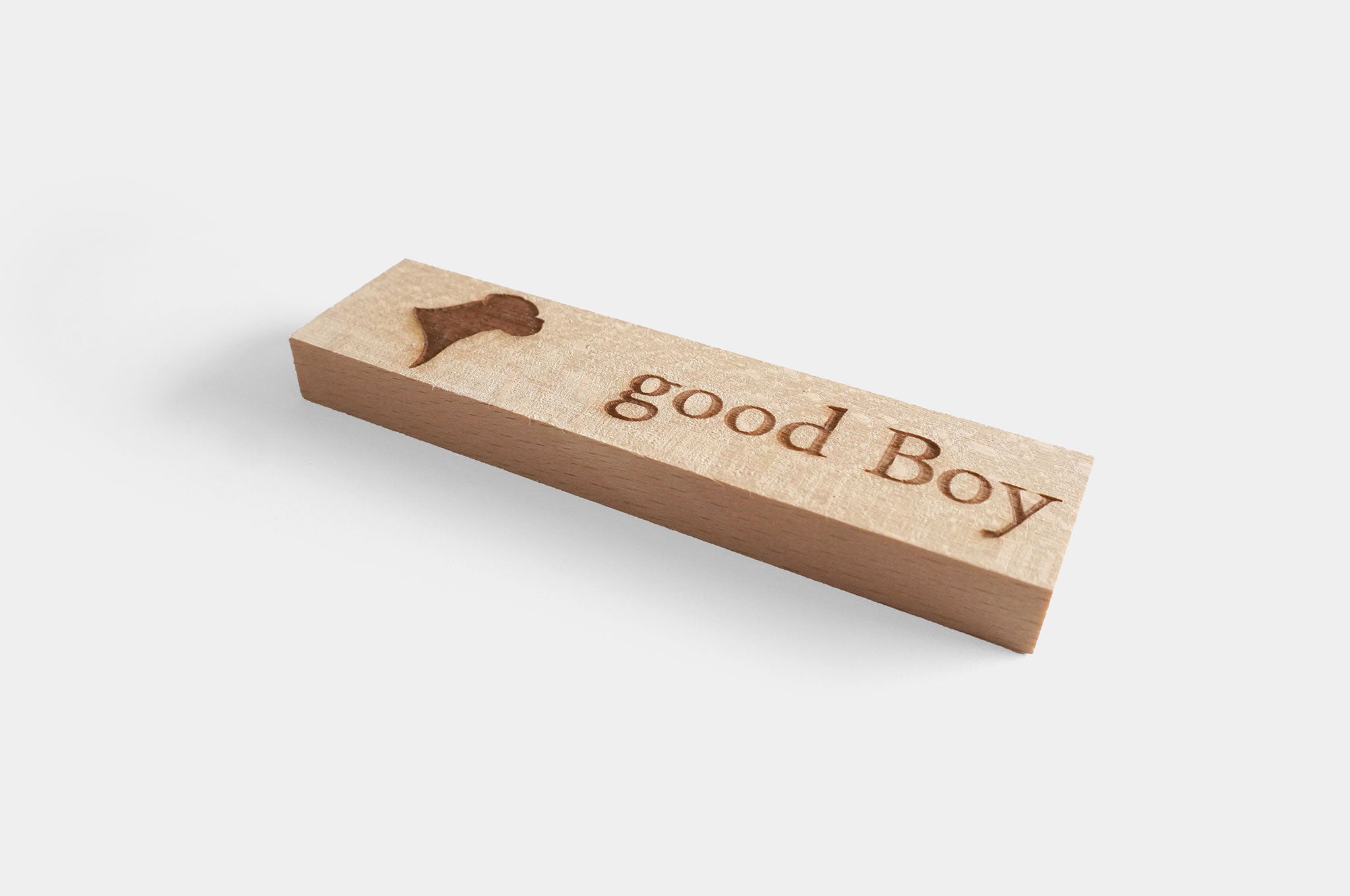 Boxer motif - good boy (wood - beech)