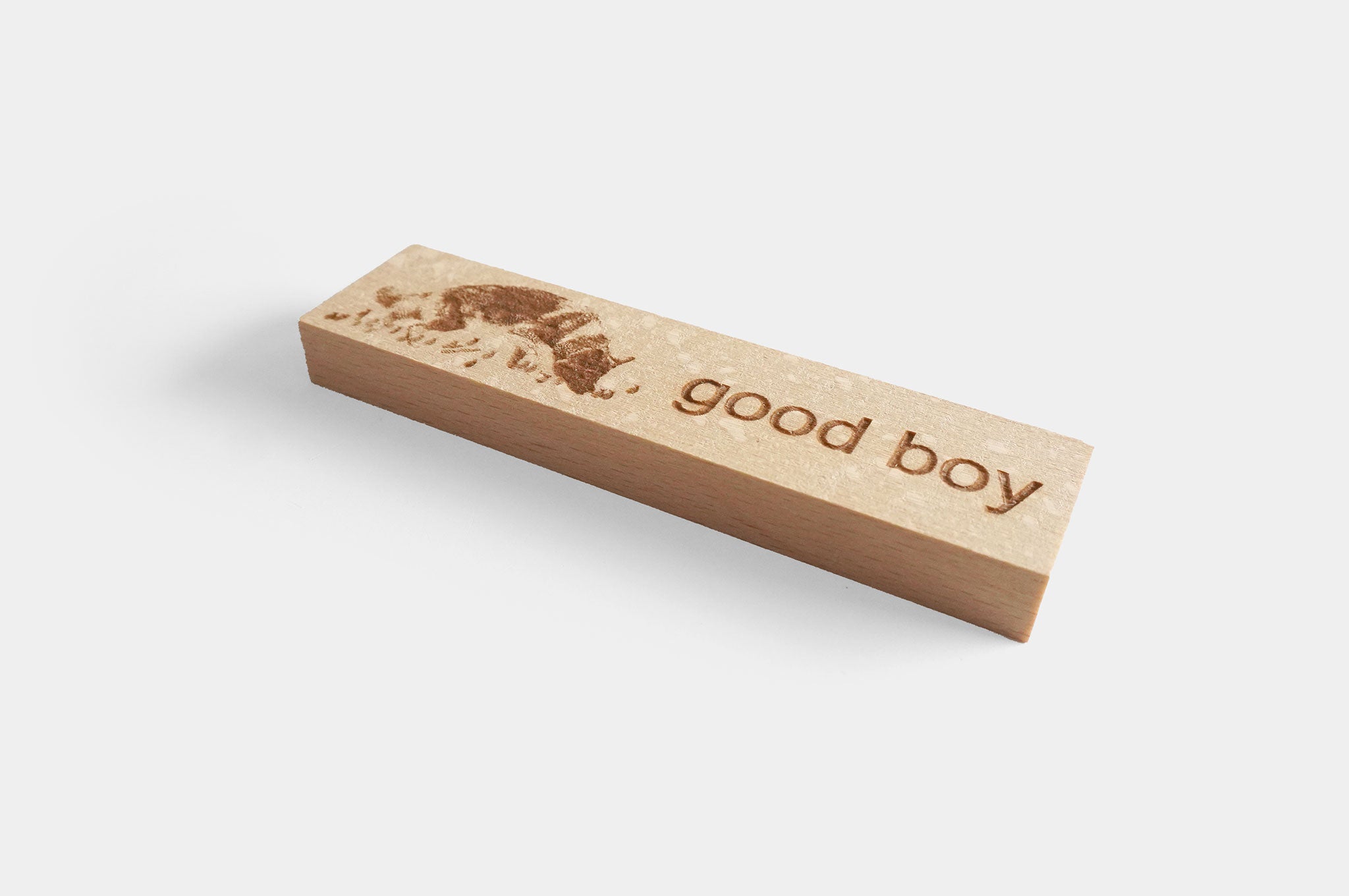 German Shepherd motif - good boy (wood - beech)