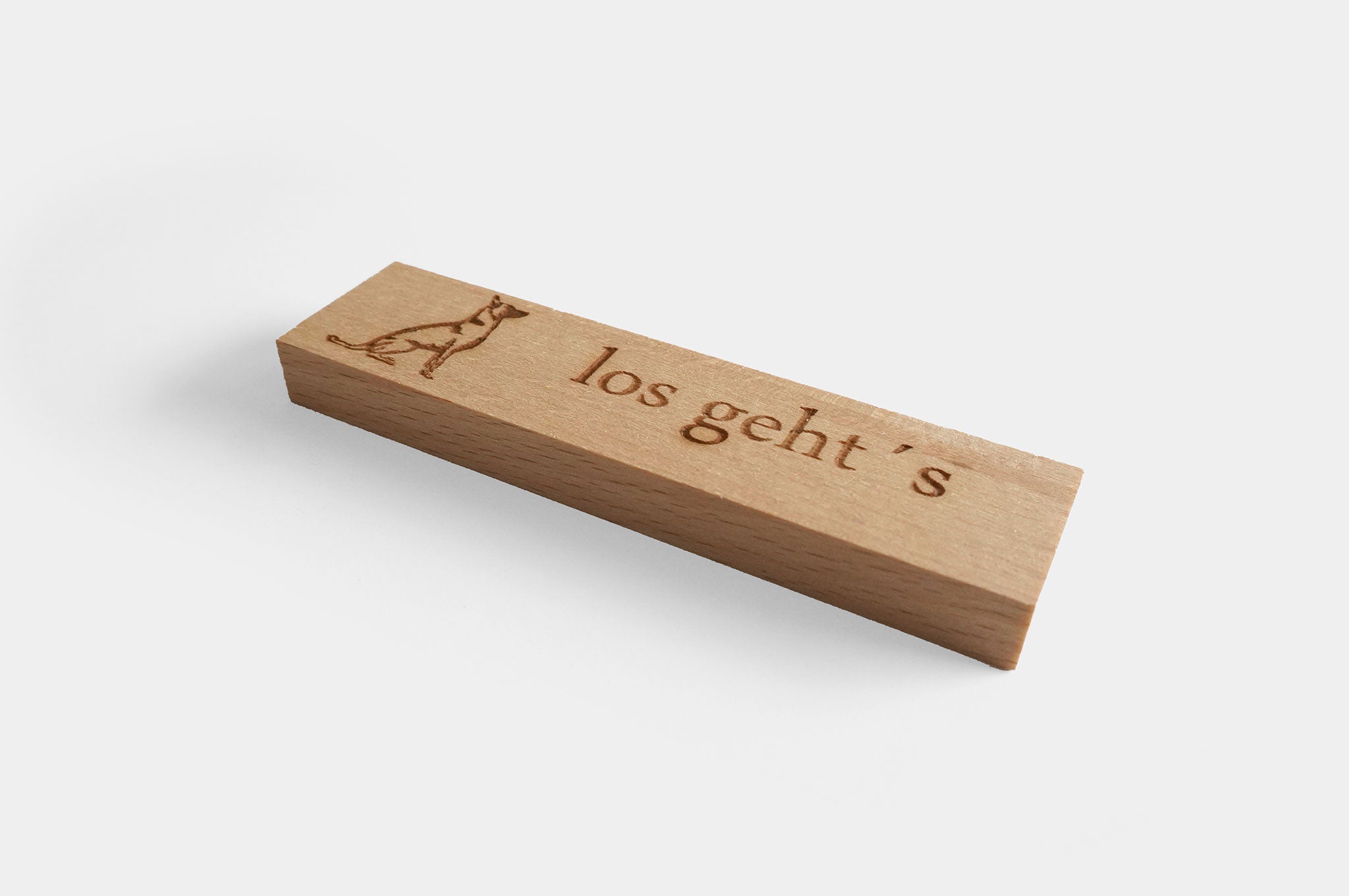 Malinois Motiv - los gehts (Holz-Buche)